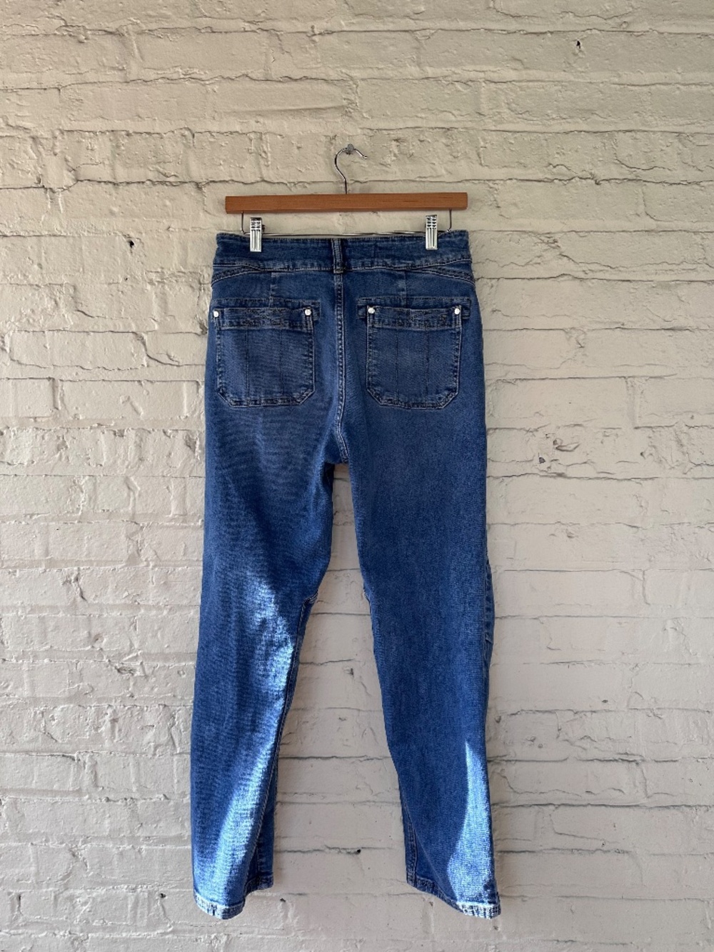 Pilcro Mid-Rise Straight Leg Blue Jeans - Picture 2 of 4